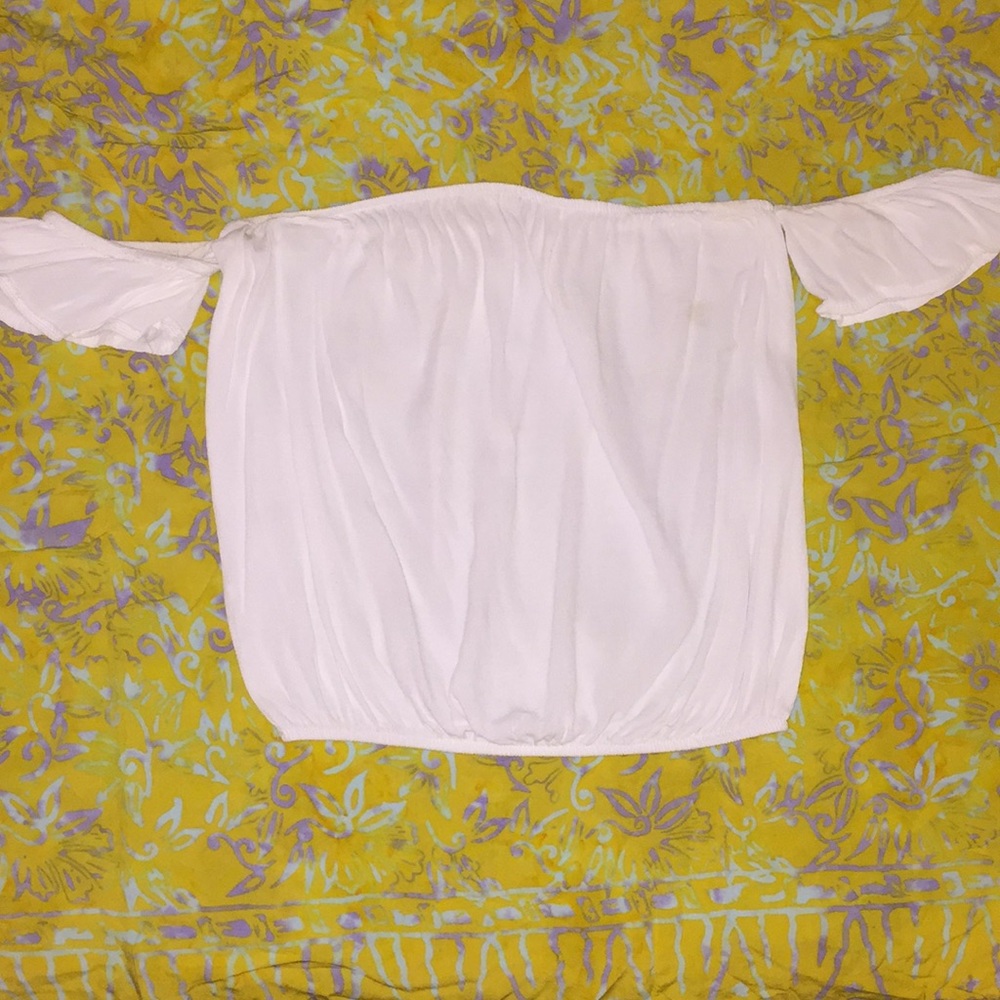 White John Galt Strapless Top